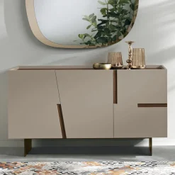 Madia da Soggiorno con 3 Ante in MDF Laccato Made in Italy - Elena