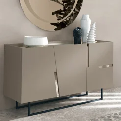 Madia da Soggiorno con 3 Ante in MDF Laccato Made in Italy - Elena