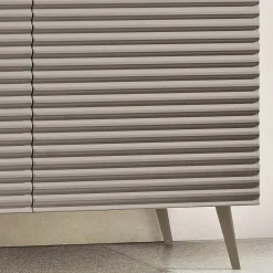 Madia da Soggiorno con 3 Ante in MDF Rivestito in PVC Laccato Made in Italy - Desideria