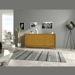 Madia da Soggiorno con 3 Ante in Finitura Frassino Tinto Made in Italy - Striade