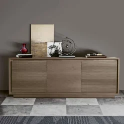 Madia da Soggiorno in Legno Finitura Fumo con Ante Made in Italy - Ramisia