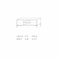 Madia di design in MDF Mirage made in Italy