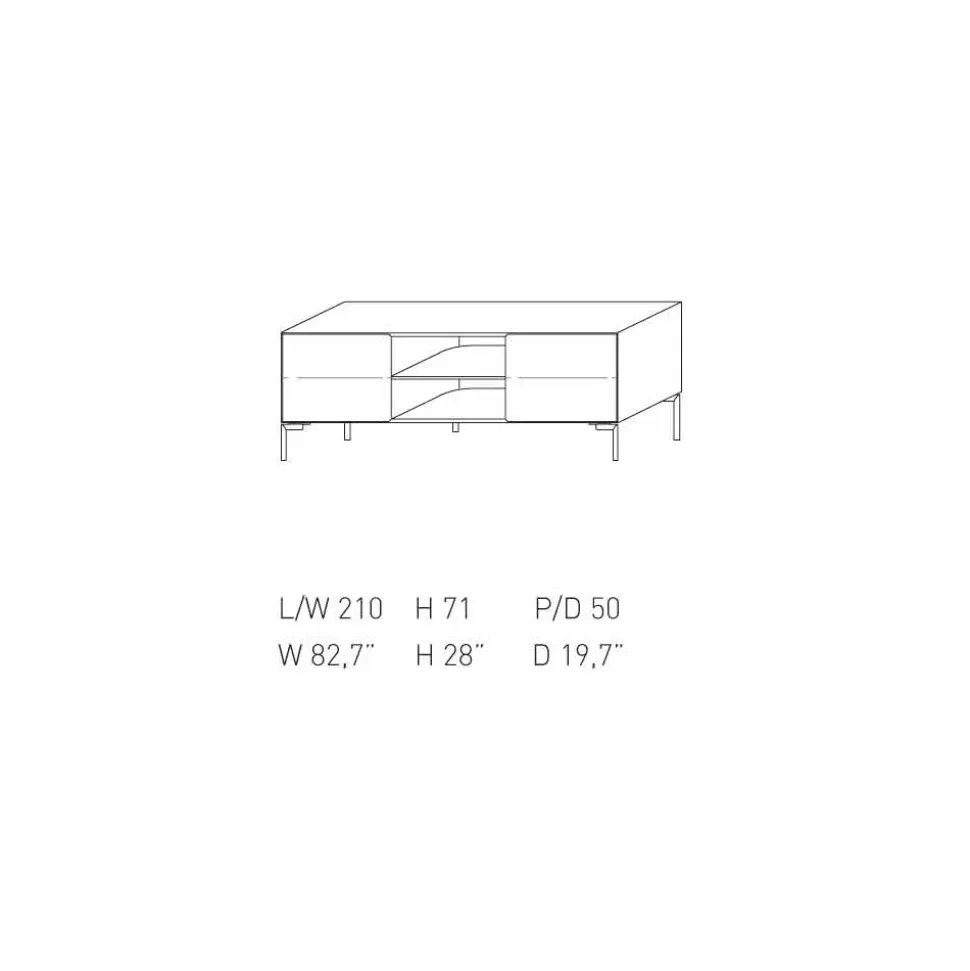 Madia di design in MDF Mirage made in Italy