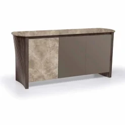 Madia di Lusso in Gres con Struttura in Legno e Mdf Made in Italy - Cunea
