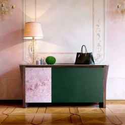 Madia di Lusso in Gres con Struttura in Legno e Mdf Made in Italy - Cunea
