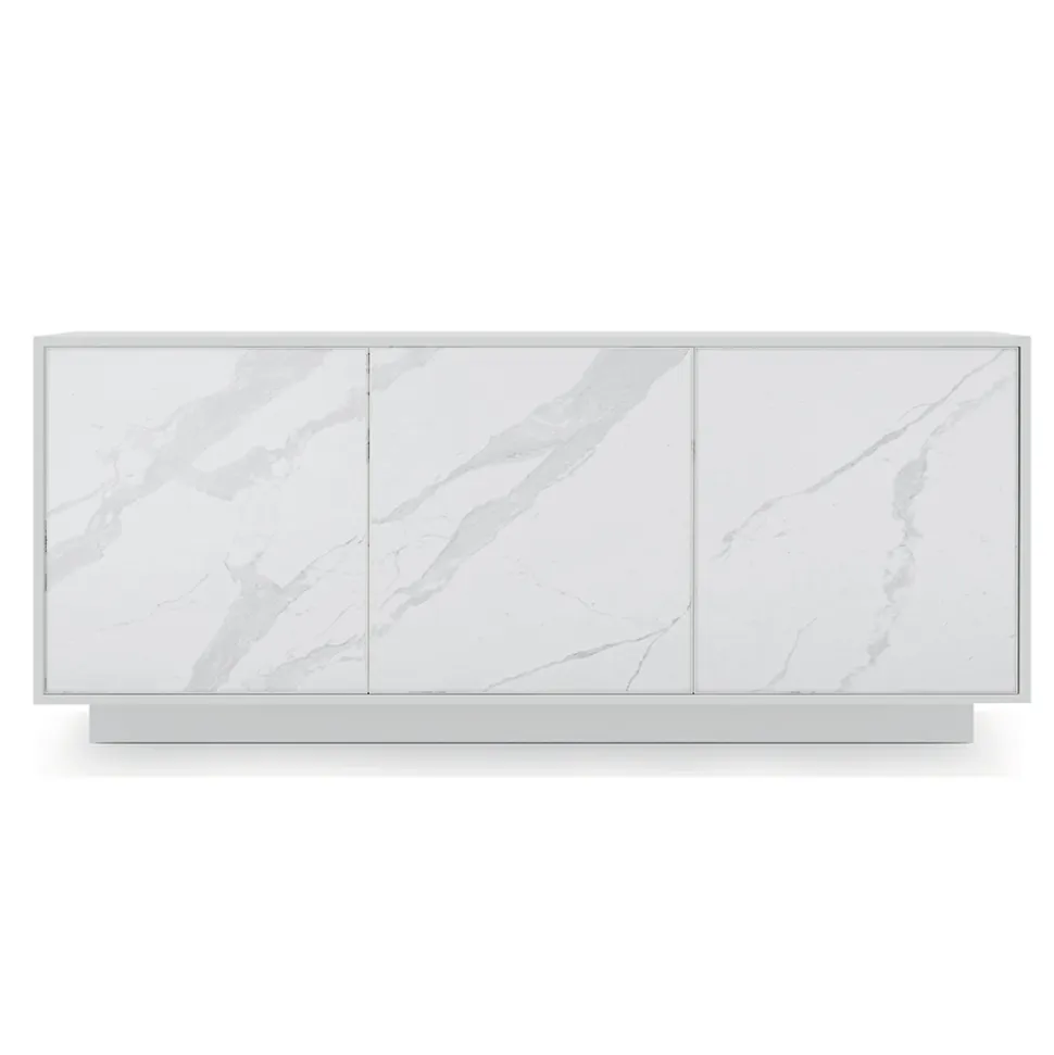 Madia in Legno con 2 o 3 Ante in Laminato HPL Made in Italy - Fiorenza