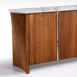 Madia in Legno con Piano Gres Effetto Marmo, Alta Qualità Made in Italy - Wonka