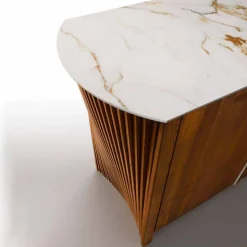 Madia in Legno con Piano Gres Effetto Marmo, Alta Qualità Made in Italy - Wonka