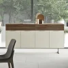 Madia in Legno Ecologico a 4 Ante con Cassetti e Top in Frassino - Tamara