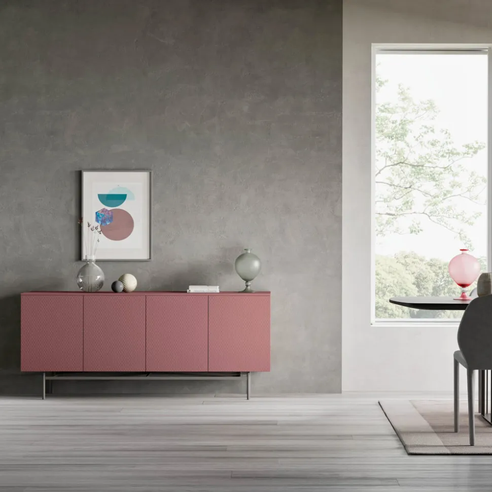 Madia in Legno Ecologico da Salotto o Ingresso 4 Ante Made in Italy - Nazife