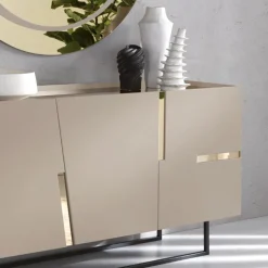 Madia in Nobilitato e Mdf con Inserti in Laminato Made in Italy - Gordita