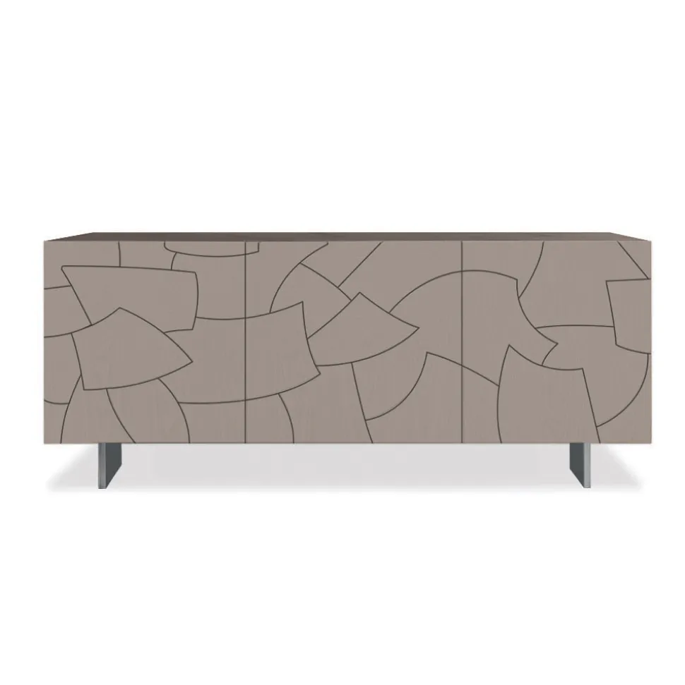 Madia Moderna in Legno di Frassino Impiallacciato Made in Italy - Galassia