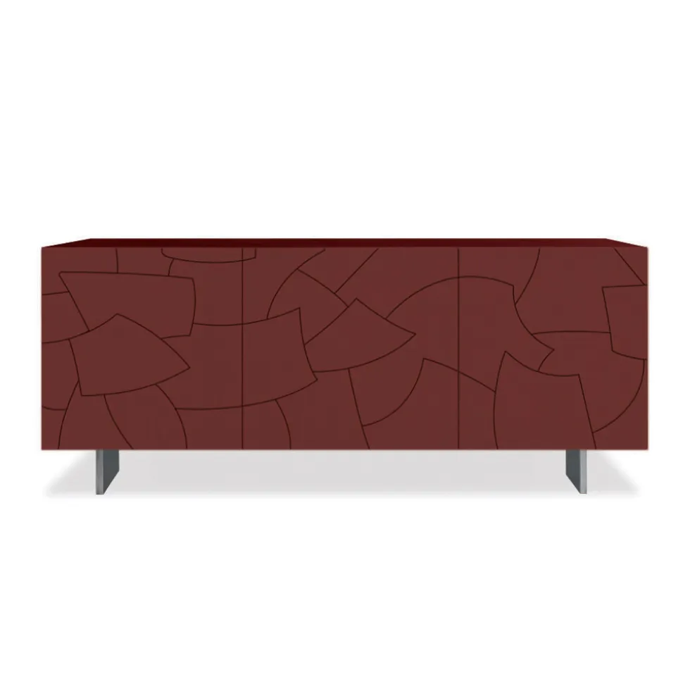 Madia Moderna in Legno di Frassino Impiallacciato Made in Italy - Galassia