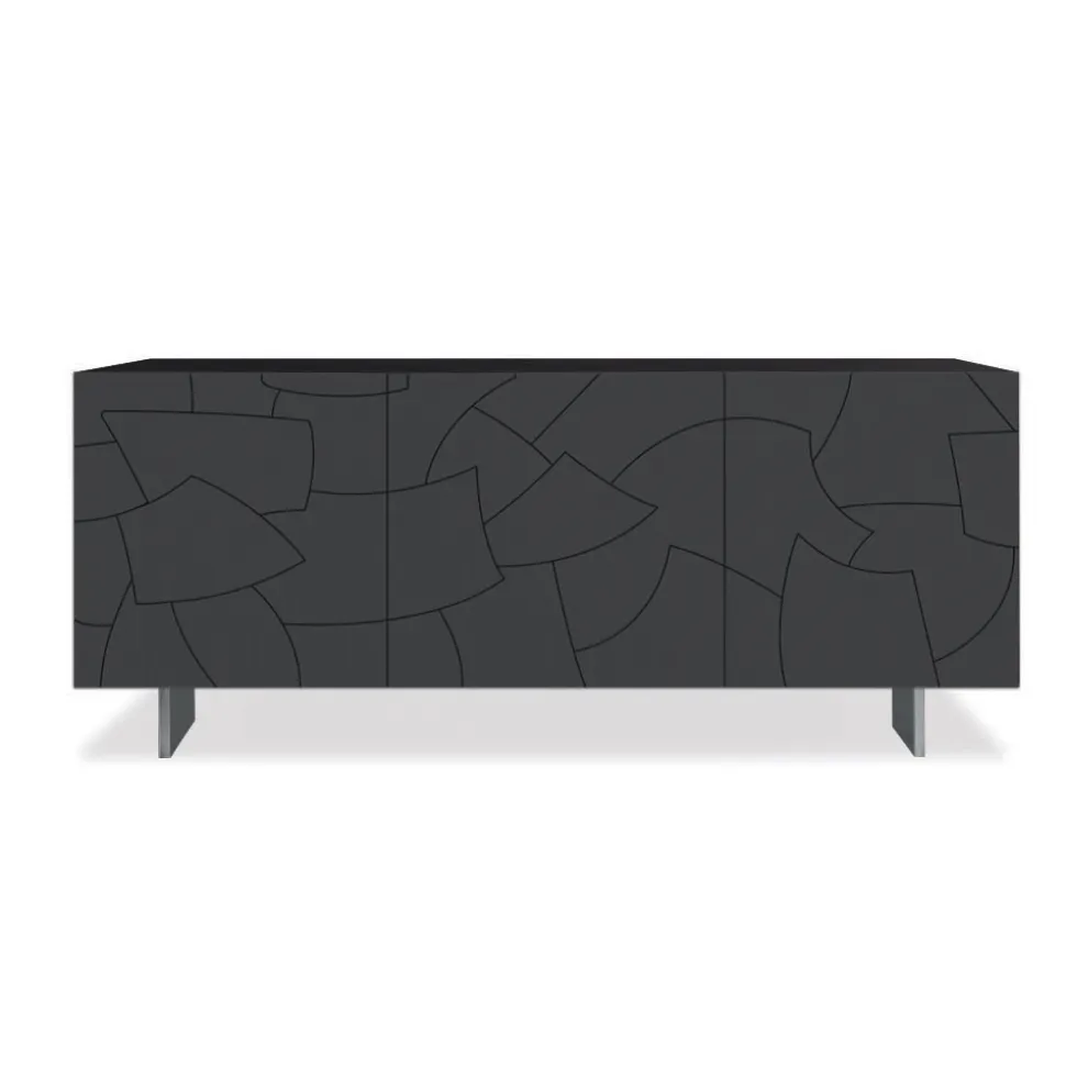 Madia Moderna in Legno di Frassino Impiallacciato Made in Italy - Galassia