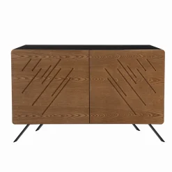 Madia Salotto in Mdf con Incisioni a 2 o 3 Ante Made in Italy - Eleganza