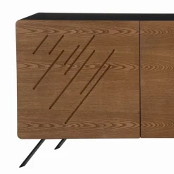 Madia Salotto in Mdf con Incisioni a 2 o 3 Ante Made in Italy - Eleganza