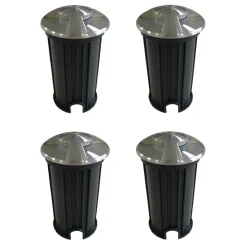 Marcatore Faretto Led da Esterno in Acciaio Inox a Incasso 4 Pezzi - Elisir