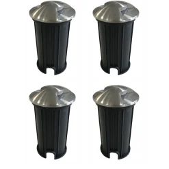 Marcatore Faretto Led da Incasso da Esterno in Acciaio Inox 4 Pezzi - Rombo