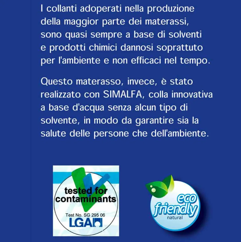 Materasso Piazza e Mezzo Antiacaro Sfoderabile Bio3 a 7 Zone di Portanza - Trifo