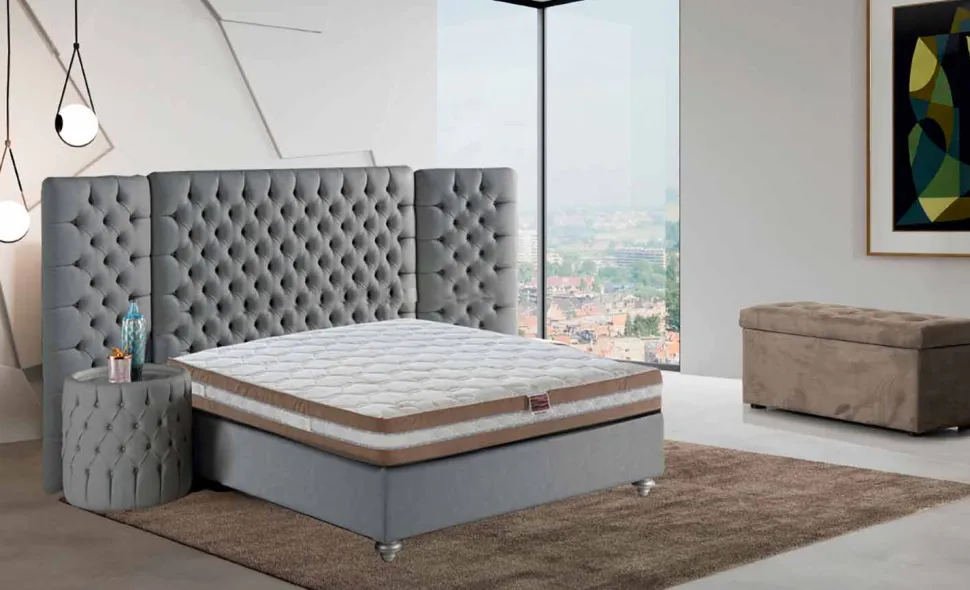 Materasso Singolo in Memory di Lusso Alto 25 cm Made in Italy – Carbone