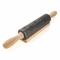 Mattarello in Marmo con Maniglie in Legno Made in Italy - Senni