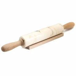 Mattarello in Marmo con Maniglie in Legno Made in Italy - Senni