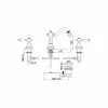 Miscelatore a 3 Fori per Bidet in Ottone Design Classico Made in Italy - Shelly