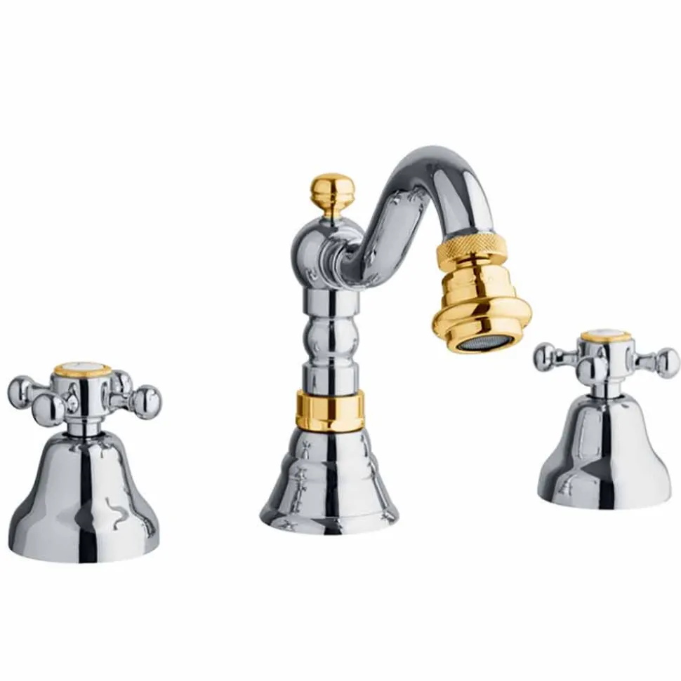 Miscelatore Bidet a 3 Fori in Ottone Design Classico Made in Italy - Lisca
