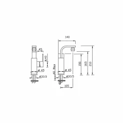 Miscelatore Bidet Bagno Design in Ottone Senza Scarico Made in Italy - Panela