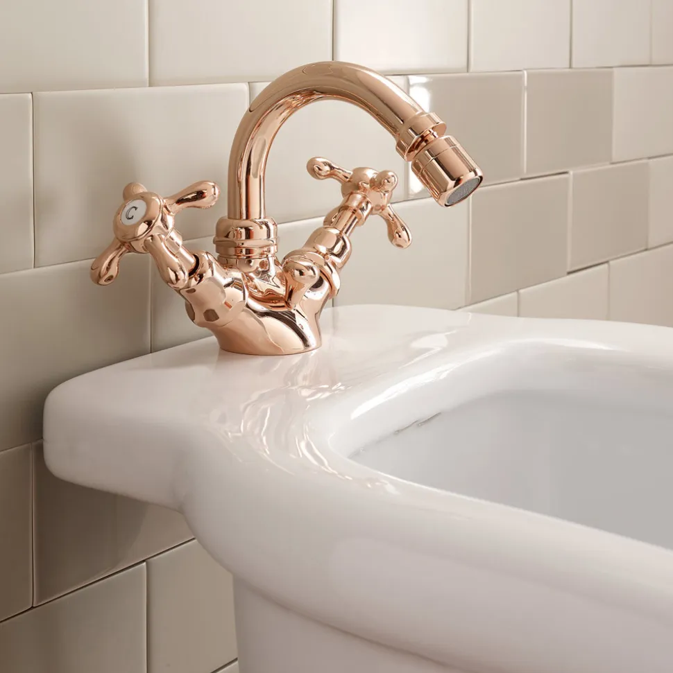 Miscelatore Bidet Monoforo di Design Vintage in Ottone Made in Italy – Klarisa