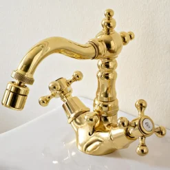 Miscelatore Bidet Monoforo Stile Vintage in Ottone Made in Italy – Ursula