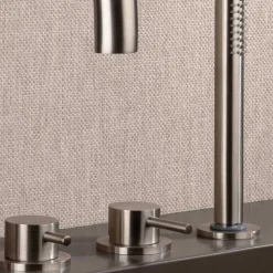 Miscelatore Bordo Vasca 4 fori con Bocca in Acciaio AISI 316L - Artigli