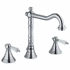 Miscelatore Classico per Lavabo a 3 Fori in Ottone Made in Italy - Shelly