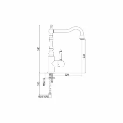 Miscelatore Classico per Lavabo da Cucina in Acciaio Inox Made in Italy - Dono
