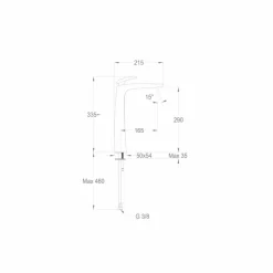 Miscelatore di Design per Lavabo in Ottone Made in Italy - Filipo