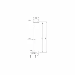 Miscelatore in Ottone per Lavabo da Terra di Design Made in Italy - Panela