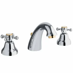 Miscelatore Lavabo a 3 Fori Design Classico in Ottone Made in Italy - Lisca
