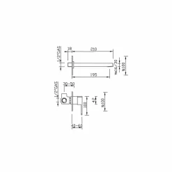 Miscelatore Lavabo a Parete in Ottone di Design Made in Italy - Sika