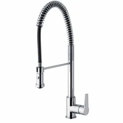 Miscelatore Lavabo da Cucina con Tubo Orientabile in Ottone Made in Italy - Cory