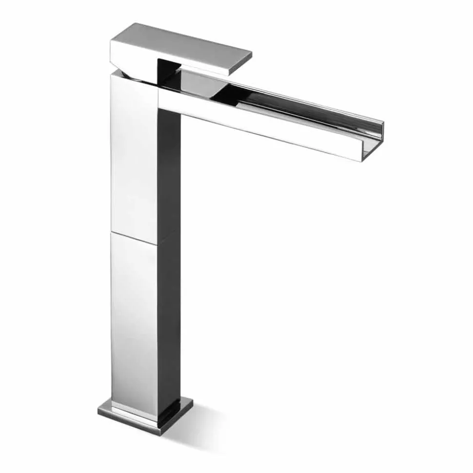 Miscelatore Lavabo Moderno a Bocca Lunga Senza Scarico Made in Italy - Bibo