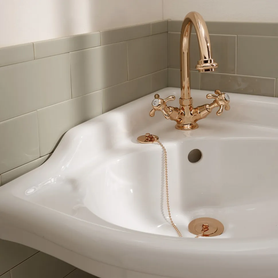 Miscelatore Lavabo Monoforo Stile Vintage in Ottone Made in Italy – Klarisa