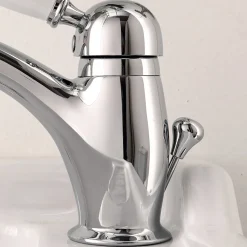Miscelatore Lavabo Stile Classico in Ottone Fatto a Mano con Leva - Noriana