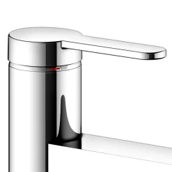Miscelatore Monocomando Lavabo Design Piatto in Ottone Cromato - Agenore