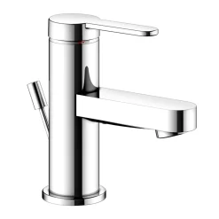 Miscelatore Monocomando Lavabo Design Piatto in Ottone Cromato - Agenore