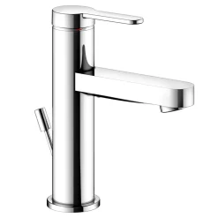 Miscelatore Monocomando Lavabo Design Piatto in Ottone Cromato - Agenore