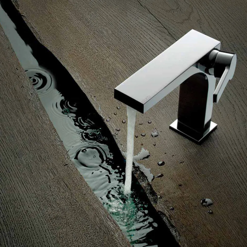 Miscelatore Monocomando per Lavabo con Scarico, in Ottone, di Design- Etto