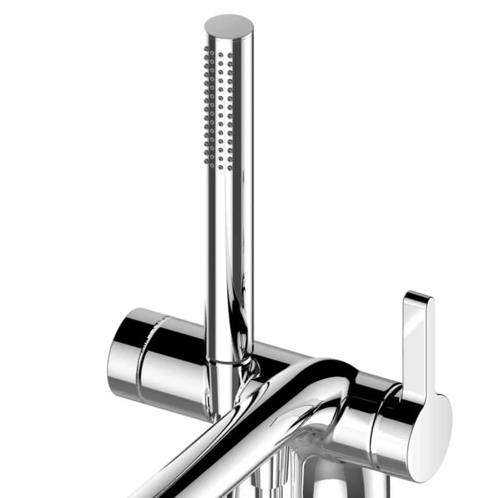 Miscelatore Monocomando per Vasca Freestanding con Doccetta in Ottone - Pinto