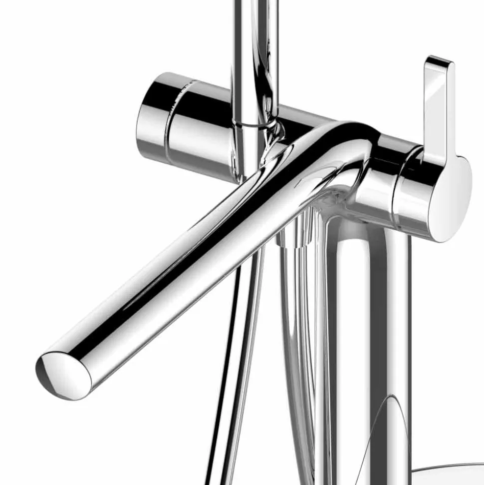 Miscelatore Monocomando per Vasca Freestanding con Doccetta in Ottone - Pinto