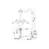 Miscelatore Monoforo per Lavabo Classico in Ottone Made in Italy - Shelly