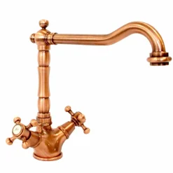 Miscelatore Monoforo per Lavabo in Ottone Design Classico Made in Italy - Castor